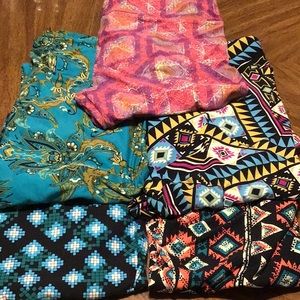 5 LuLaRoe leggings, new, T C